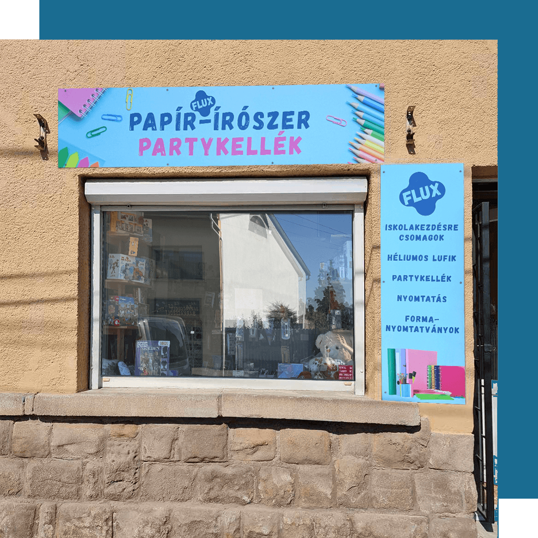 Flux papír-írószer és party kellék bolt
